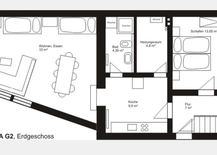 G1 113 Qm, In Center アパート